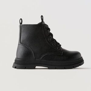 ZARA Girls Lace Up Boots in Black